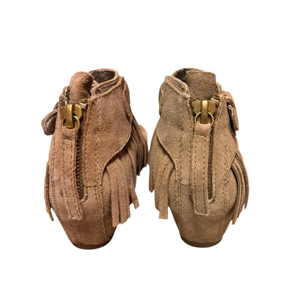 ASH Spot Wedge Moccasin Booties Size 38/8